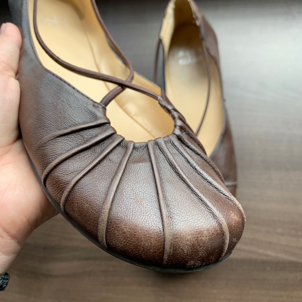 Alex Marie brown criss cross flats